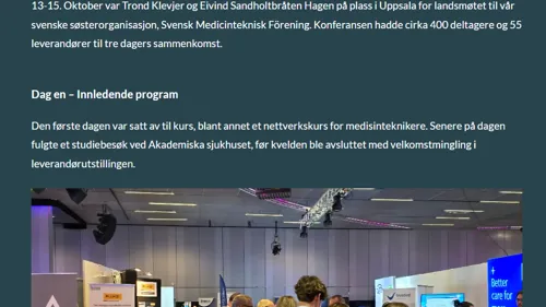 Norska systerföreningen rapporterar från årets MT-dagar i Uppsala